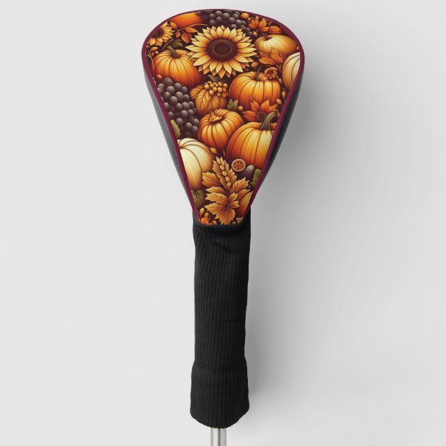 Halloween/Fall/Autumn/pumpkin Golf Head Cover (Front)