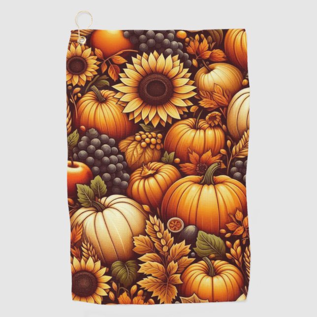 Halloween/Fall/Autumn/pumpkin Golf Towel (Front)