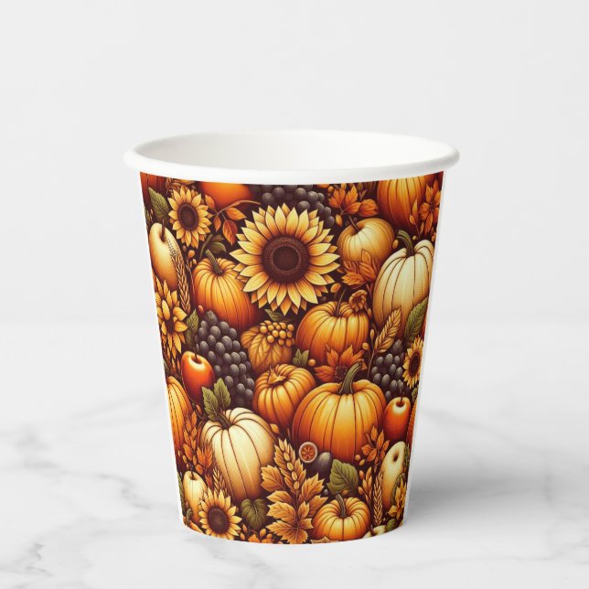 Halloween/Fall/Autumn/pumpkin Paper Cups (Front)