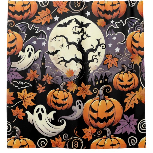 Halloween/Fall/Autumn Shower Curtain (Front)