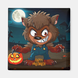 Halloween/fall/autumn/werewolf/cartoon Magnet