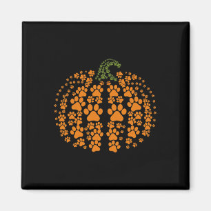 Halloween Fall Cute Paws Pumpkin Pet Lovers Magnet