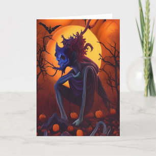 Halloween Fall Equinox Samhain Fantasy Fall Autumn Holiday Card