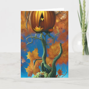 Halloween Fall Equinox Samhain Fantasy Fall Autumn Holiday Card