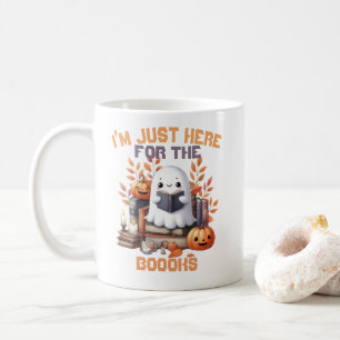 Halloween fall funny ghost with book pun coffee mug