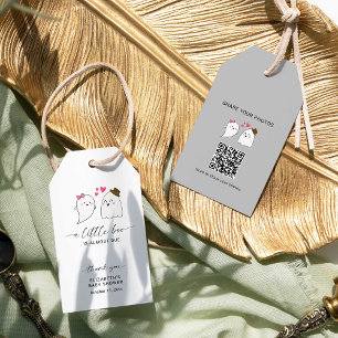 Halloween Fall Little Boo Baby Shower QR Code Gift Tags