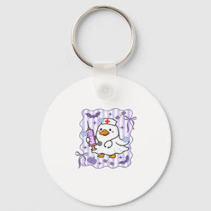 Halloween Fall Purple Coquette Goose Nurse Aesthet Key Ring