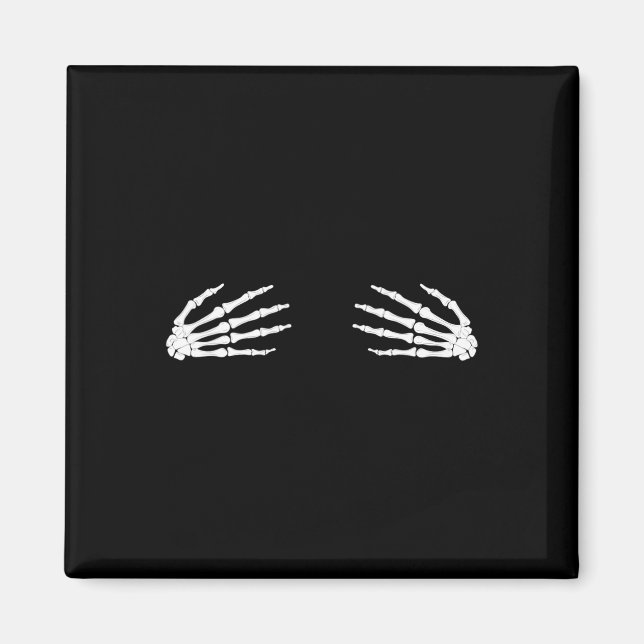Halloween Fall Scary Skeleton Skull Hand  Magnet (Front)