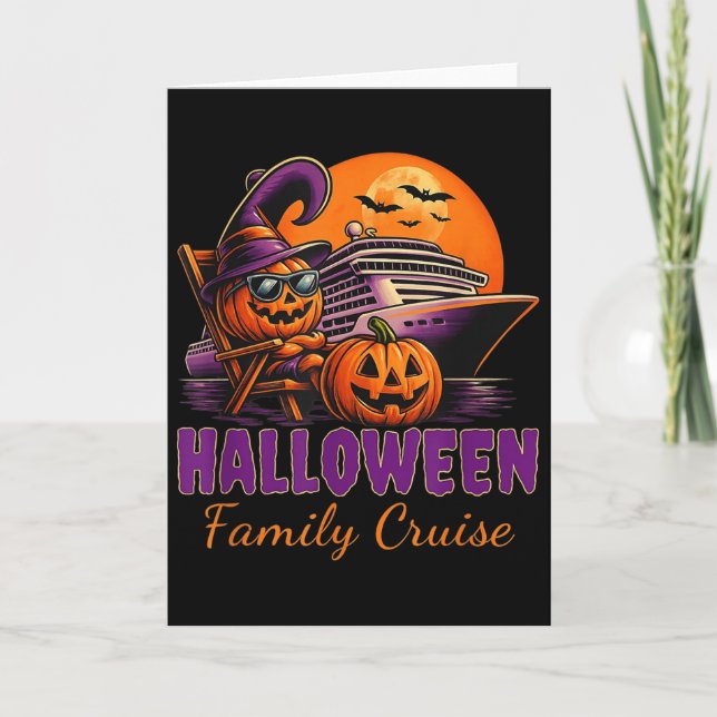 Halloween Family Cruise Matching Family Cruising S Card (Front)