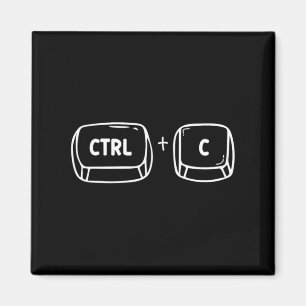 Halloween Family Dad Mum Ctrl C Magnet