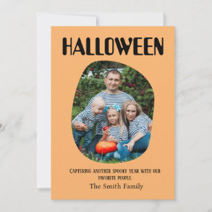 Halloween family Photo collage spooky season Card