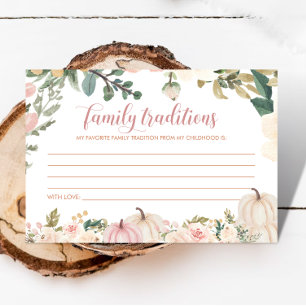 Halloween Family Traditions Baby Shower Card