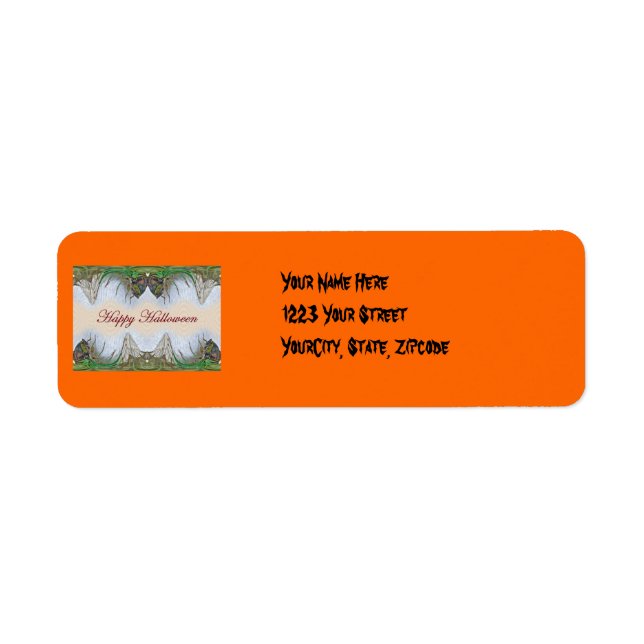 Halloween Fantasmagorical Cicada Address Label Return Address Label (Front)