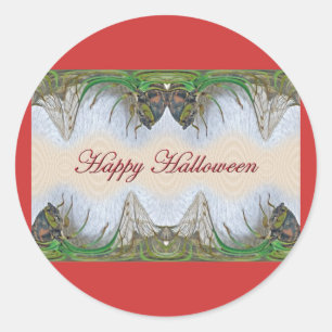 Halloween Fantasmagorical Cicada Items Classic Round Sticker