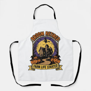 Halloween Farmer Shirt Spooky Haunted Farm Witch T Apron