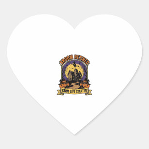 Halloween Farmer Shirt Spooky Haunted Farm Witch T Heart Sticker