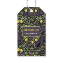 Halloween Favour Tags Gothic Botanical Lemon Gift