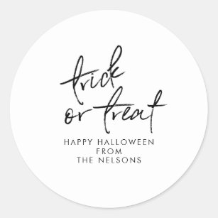 Halloween Favour Treat Tags Sticker Script Font