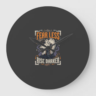 Halloween Fearless Monster Rise Large Clock