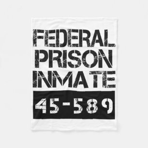 Halloween Federal Prison Inmate Prisoner Costume Fleece Blanket