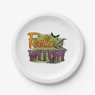 Halloween Feeling Witchy Birthday Paper Plate