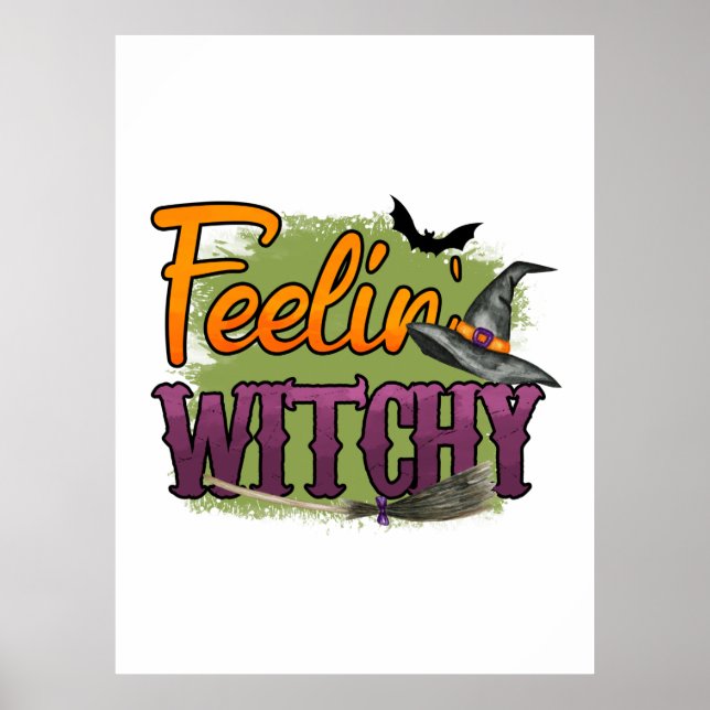 Halloween Feeling Witchy Birthday Poster (Front)