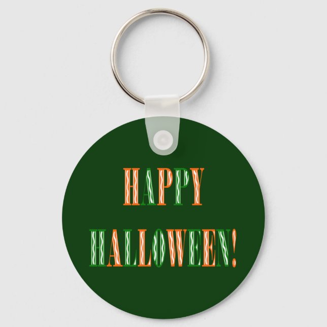 Halloween Festival Text Key Ring (Front)