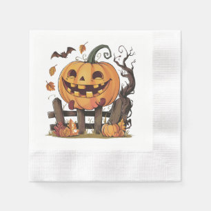 Halloween Festive Pumpkin Paper Napkin