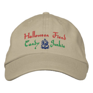Halloween Fiend Candy Junkie In Khaki Embroidered Hat