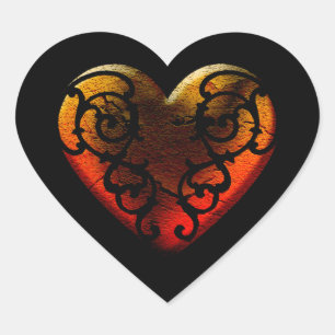 Halloween Filigree Goth Heart Sticker