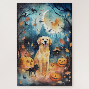 Halloween Finnish Lappund With Pumpkins Scary  Jigsaw Puzzle