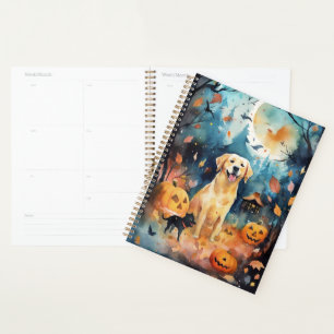 Halloween Finnish Lappund With Pumpkins Scary Planner