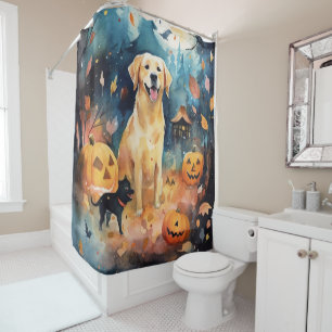 Halloween Finnish Lappund With Pumpkins Scary  Shower Curtain