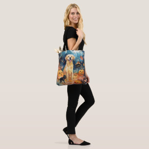 Halloween Finnish Lappund With Pumpkins Scary Tote Bag