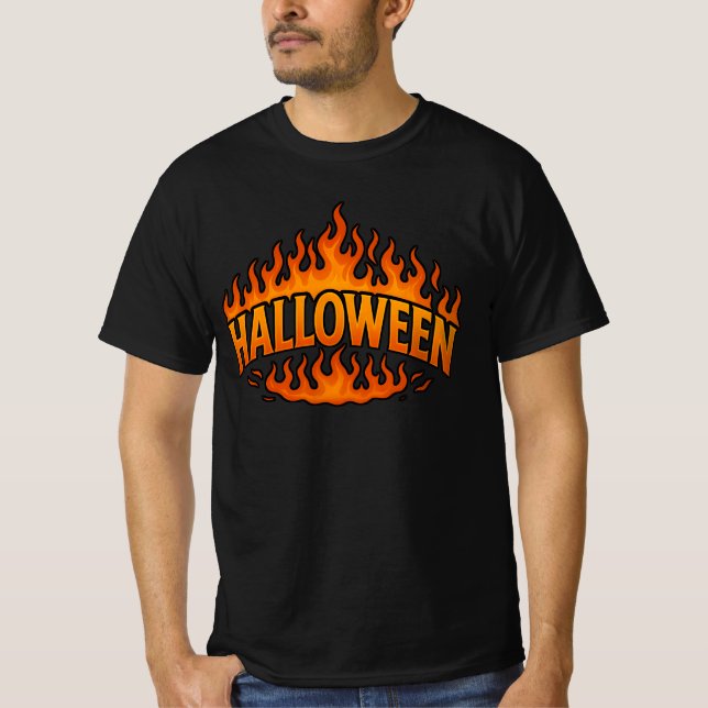 Halloween Fire Clothes | Spooky Flame Outfit   T-Shirt (Front)