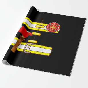 Halloween Firefighter Costume Fan Men Women Wrapping Paper
