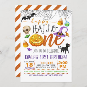 Halloween First Birthday Invitation