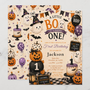 Halloween First Birthday Party Invitation