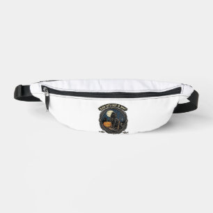 Halloween Fishing Cat Vintage Pumpkin Design_1 Bum Bags