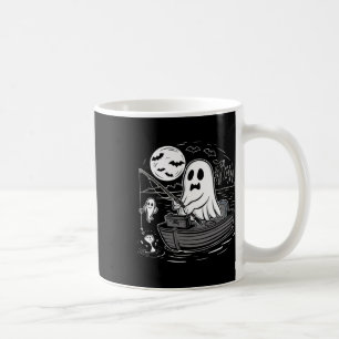 Halloween Fishing Shirt Spooky Ghost Fisherman Fis Coffee Mug