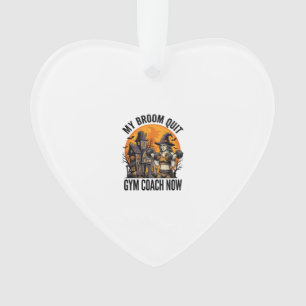 Halloween Fitness Trainer Witch Pumpkin Workout Gr Ornament