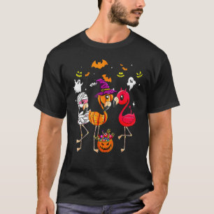 Halloween Flamingo Flamingoween Witch Vampire Mumm T-Shirt