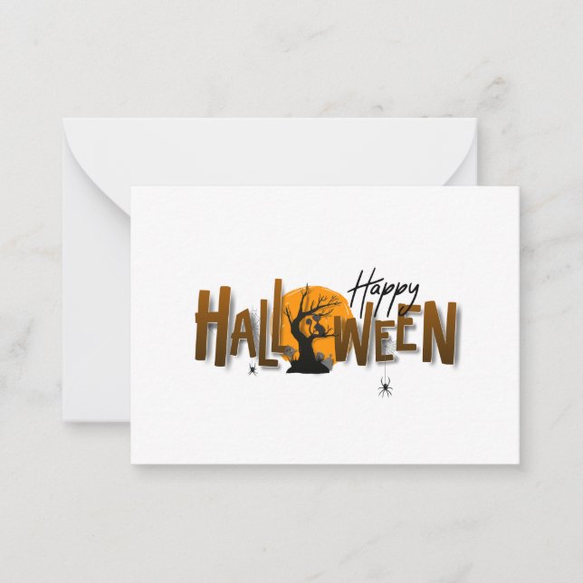 Halloween Flat Note Card (Front)