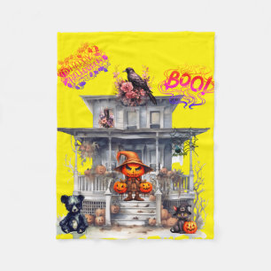 Halloween fleece blanket