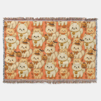Halloween Fleecedeken — Schattige Pomeranians Throw Blanket