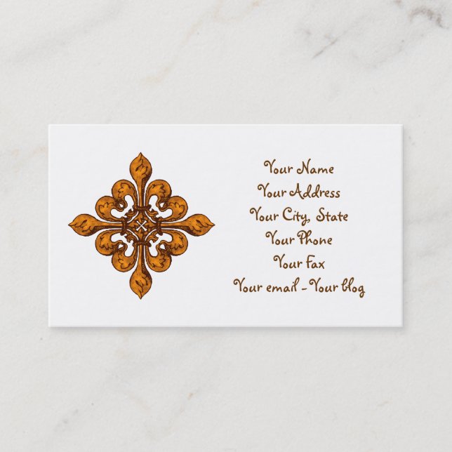 Halloween Fleur de lis Business Card (Front)