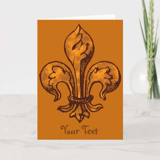 Halloween Fleur de lis Card (Front)
