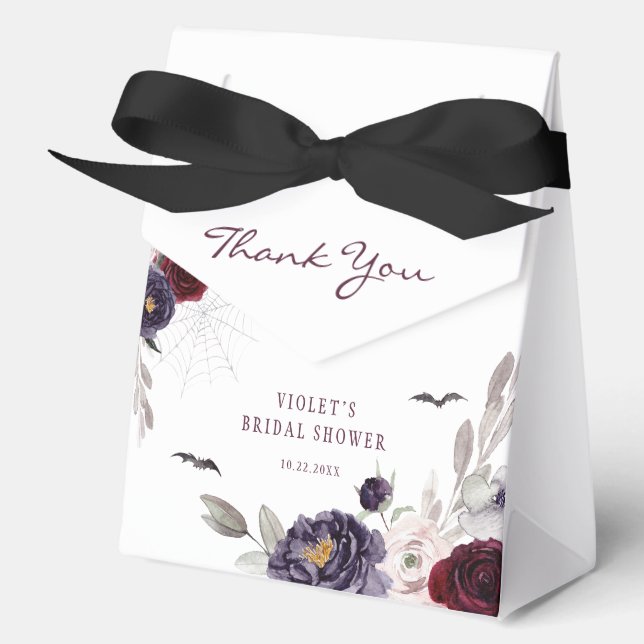 Halloween Floral Bridal Shower Favour Box (Front)