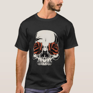 Halloween Floral Skull Botanical Farm Girl Nature T-Shirt