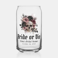 Halloween Floral Skull Bride or Die Bridal Shower